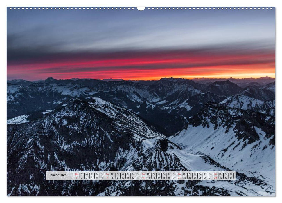 Berge im Licht der Sonne (CALVENDO Premium Wandkalender 2024)