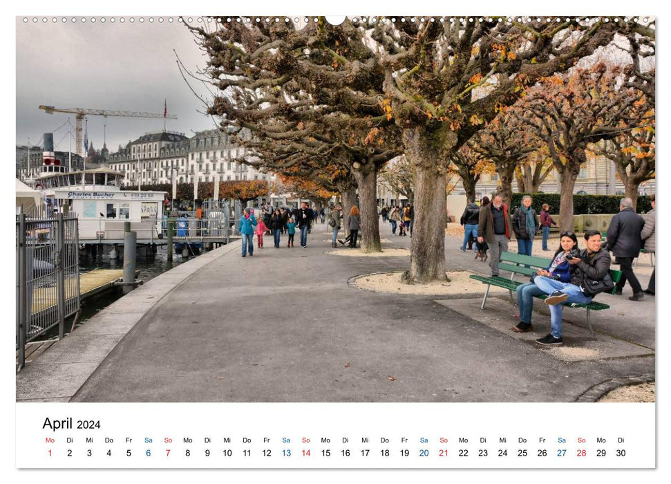 En déplacement à Lucerne (calendrier mural CALVENDO 2024) 