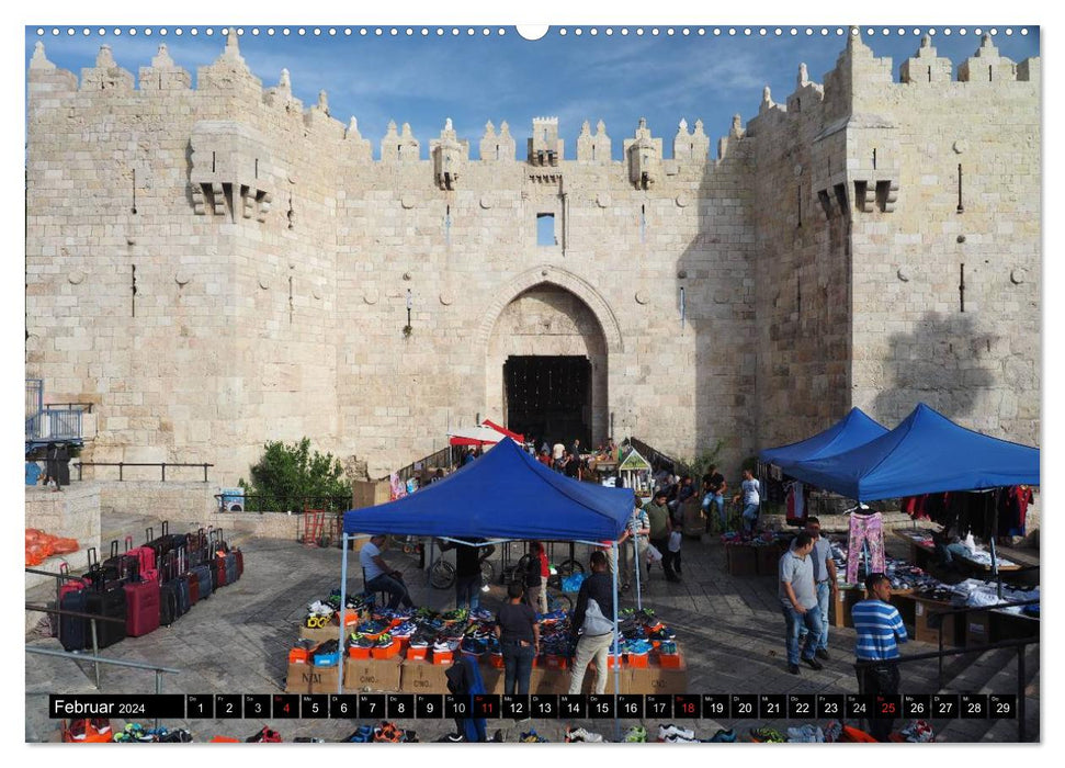 Jerusalem - Heiliges Zentrum dreier Religionen (CALVENDO Wandkalender 2024)
