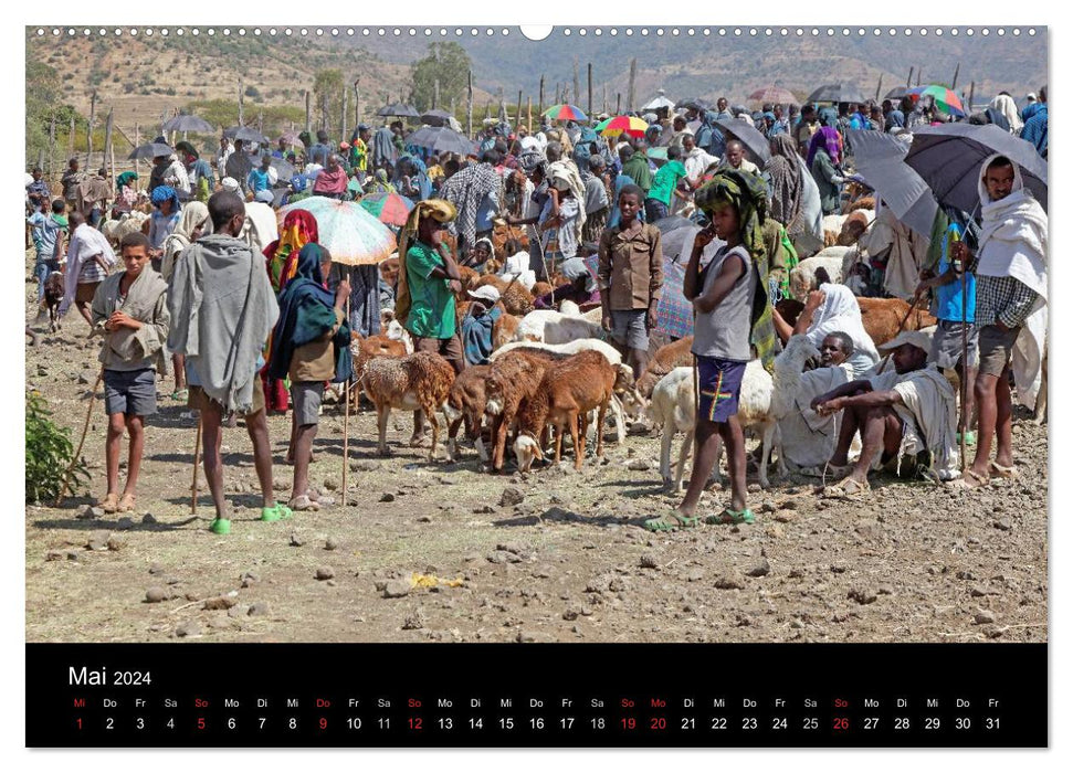 La vie rurale en Ethiopie (Calendrier mural CALVENDO 2024) 