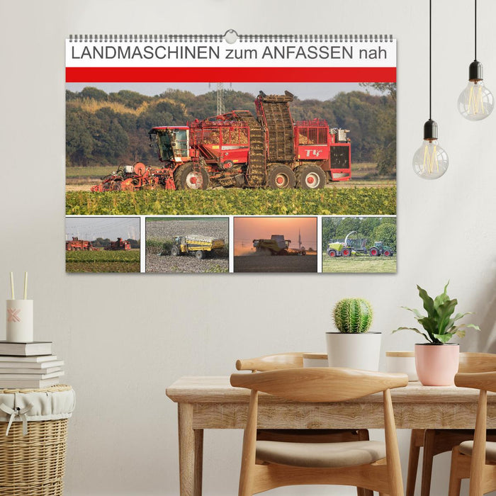 Machines agricoles de près et personnelles (calendrier mural CALVENDO 2024) 