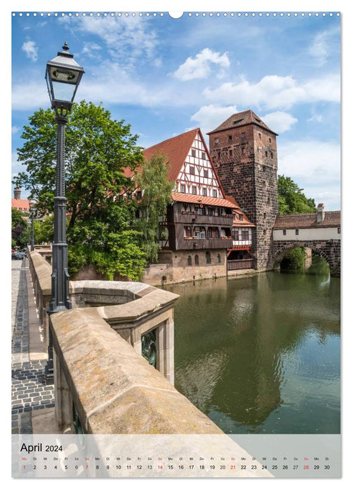 NUREMBERG Charmante vieille ville (Calendrier mural CALVENDO 2024) 