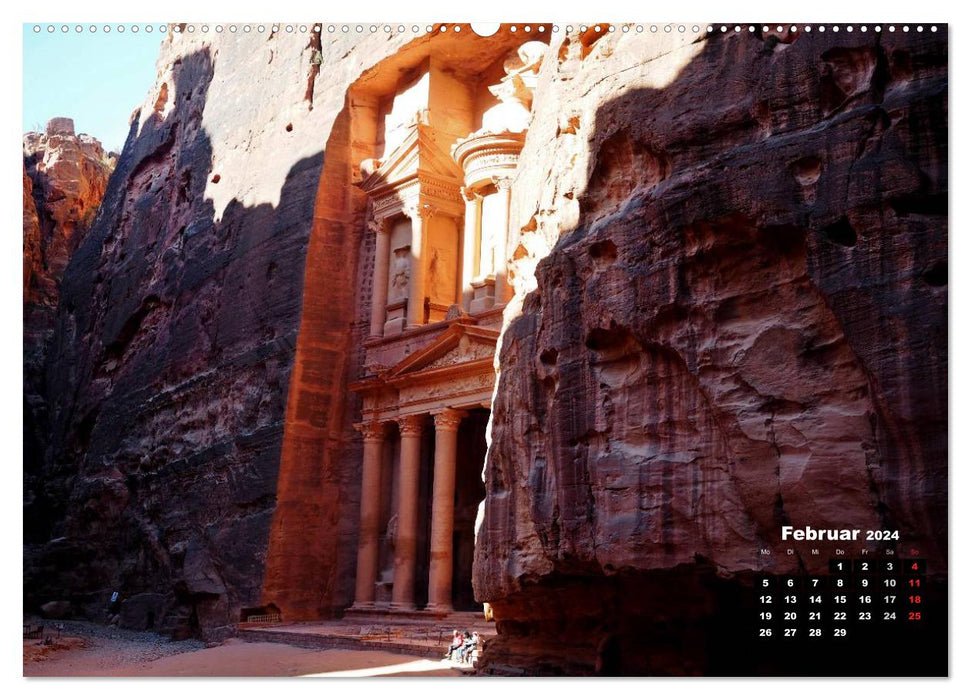 Petra - ville rocheuse dans le désert (calendrier mural CALVENDO 2024) 