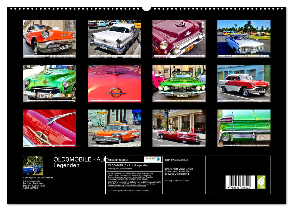 OLDSMOBILE - Car Legends (Calendrier mural CALVENDO Premium 2024) 