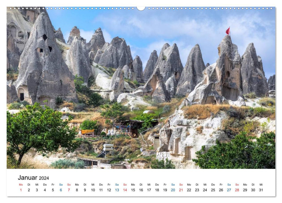 Cappadoce - Le pays des contes de fées de Türkiye (Calvendo Premium Wall Calendar 2024) 