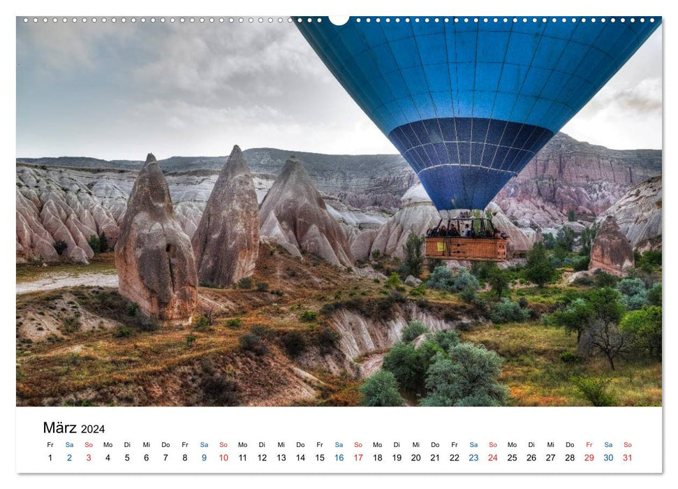 Cappadoce - Le pays des contes de fées de Türkiye (Calvendo Premium Wall Calendar 2024) 