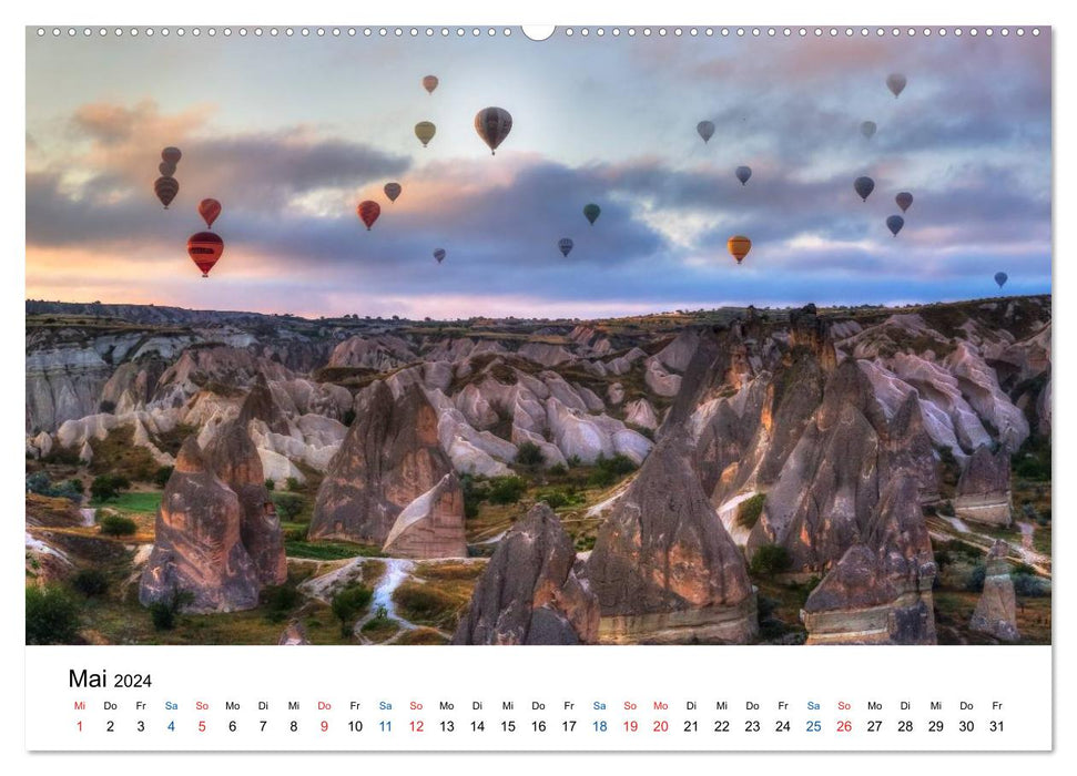 Cappadoce - Le pays des contes de fées de Türkiye (Calvendo Premium Wall Calendar 2024) 