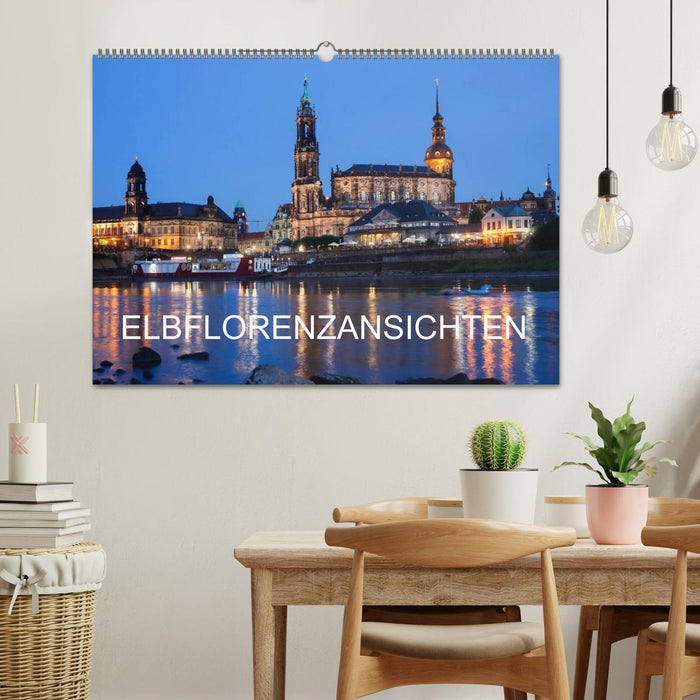Vues de Florence sur l'Elbe (calendrier mural CALVENDO 2024) 