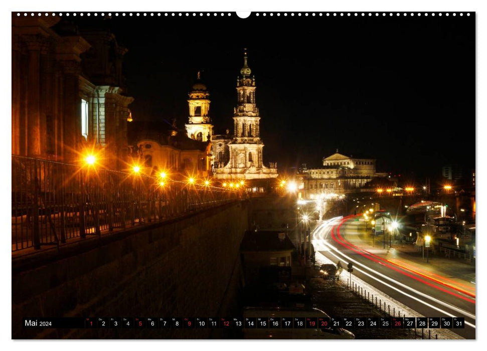 Vues de Florence sur l'Elbe (calendrier mural CALVENDO 2024) 