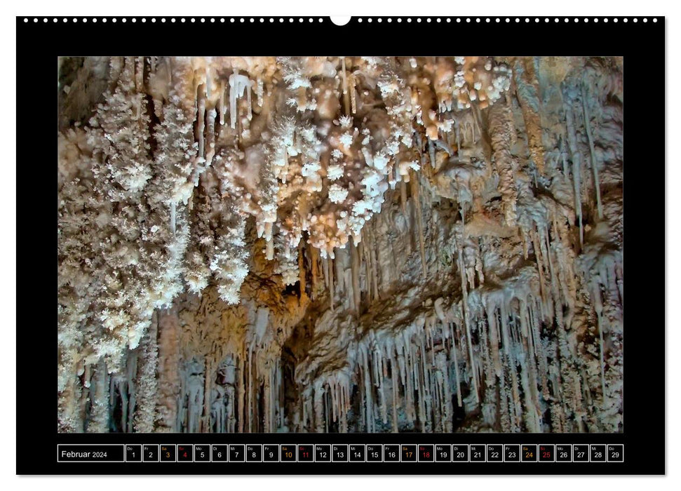 Grottes, stalactites et stalagmites (Calendrier mural CALVENDO Premium 2024) 