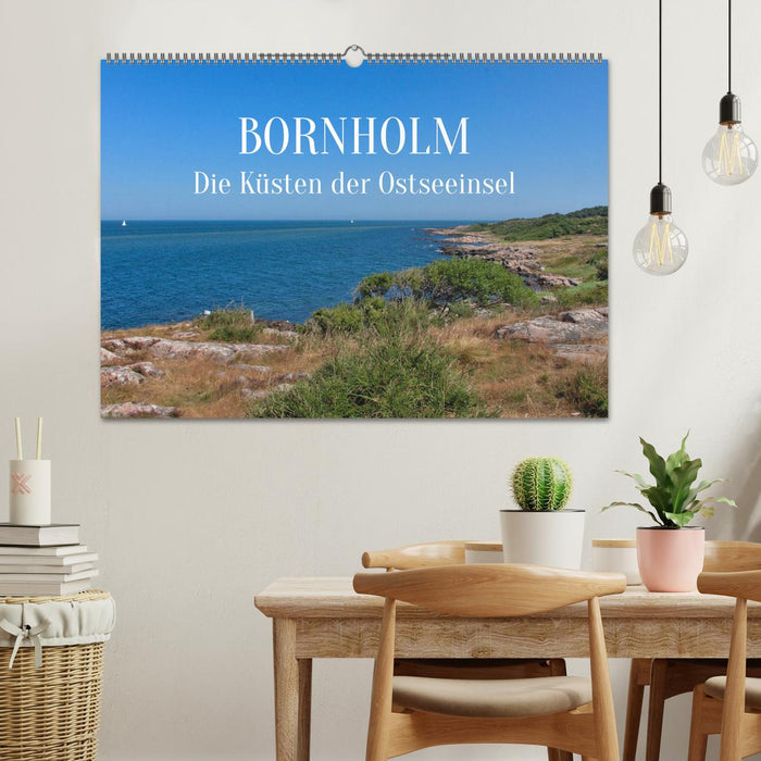 Bornholm - les côtes de l'île de la mer Baltique (calendrier mural CALVENDO 2024) 
