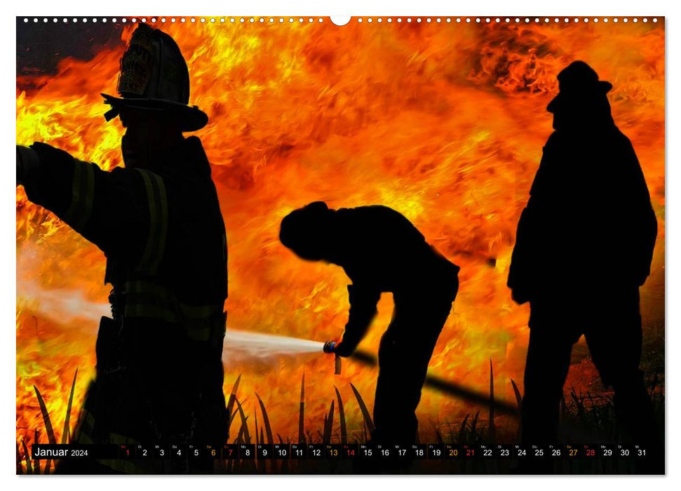 Service d'incendie – Vivre avec le danger (Calvendo Premium Wall Calendar 2024) 