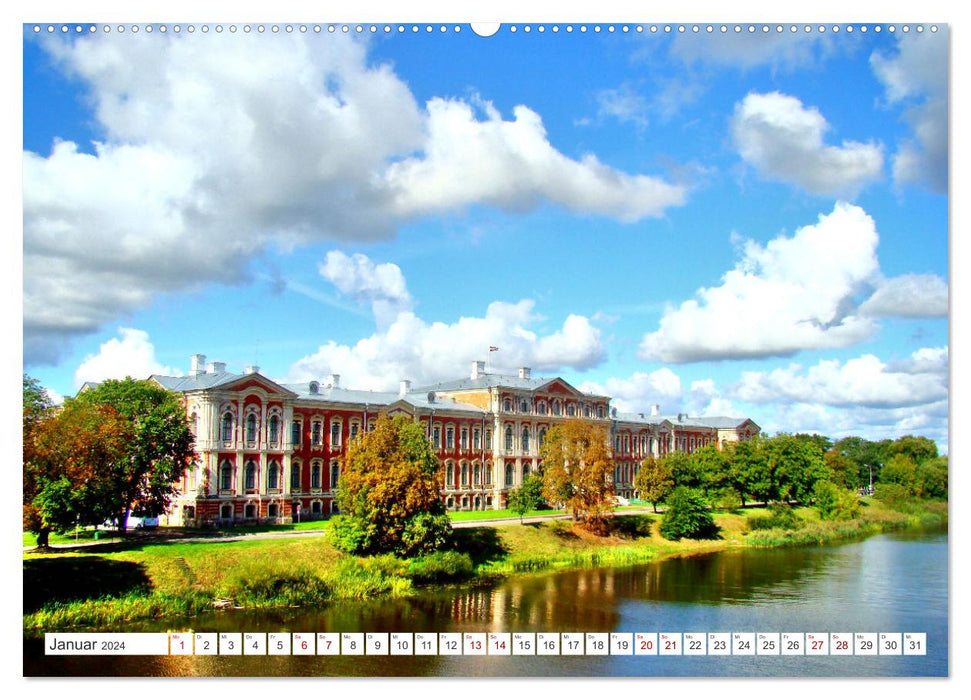 Mitau-Jelgava - La capitale pittoresque de la Courlande (Calendrier mural CALVENDO 2024) 