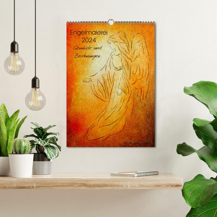 Peinture d'ange 2024 peintures et dessins (calendrier mural CALVENDO 2024) 