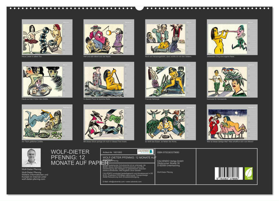Wolf-Dieter Pfenning – 12 Monate auf Papier (CALVENDO Premium Wandkalender 2024)