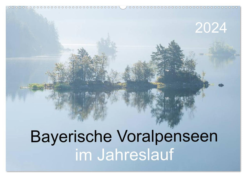 Bavarian foothill lakes throughout the year (CALVENDO wall calendar 2024) 