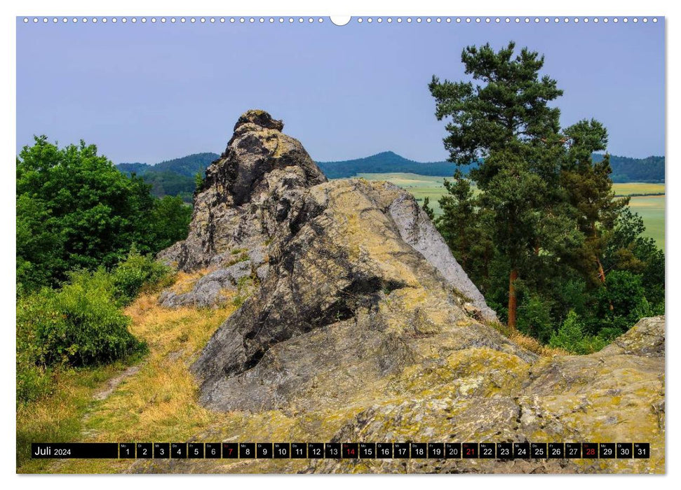 Le Mur du Diable - Formations rocheuses bizarres dans les montagnes du Harz (Calendrier mural CALVENDO Premium 2024) 