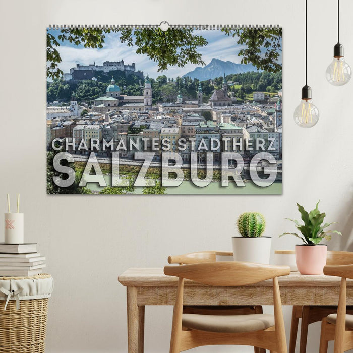 Charmantes Stadtherz SALZBURG (CALVENDO Wandkalender 2024)