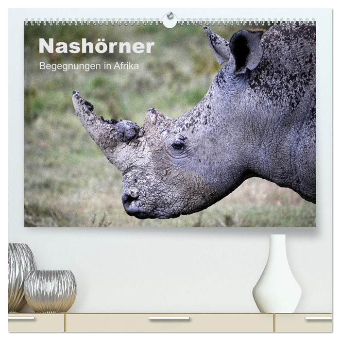 Rhinos - Rencontres en Afrique (Calvendo Premium Wall Calendar 2024) 