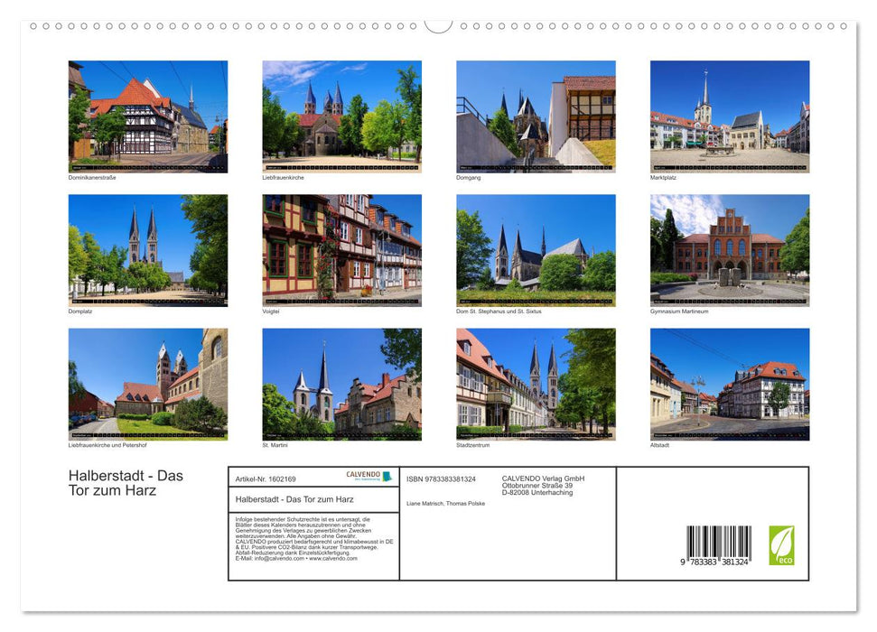 Halberstadt - Das Tor zum Harz (CALVENDO Premium Wandkalender 2024)
