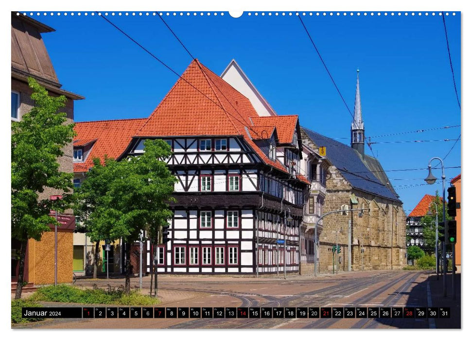 Halberstadt - La porte d'entrée du Harz (Calvendo Premium Wall Calendar 2024) 
