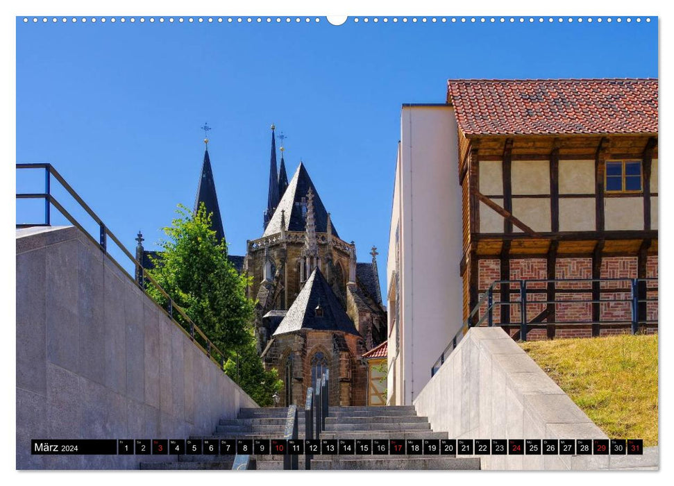 Halberstadt - La porte d'entrée du Harz (Calvendo Premium Wall Calendar 2024) 