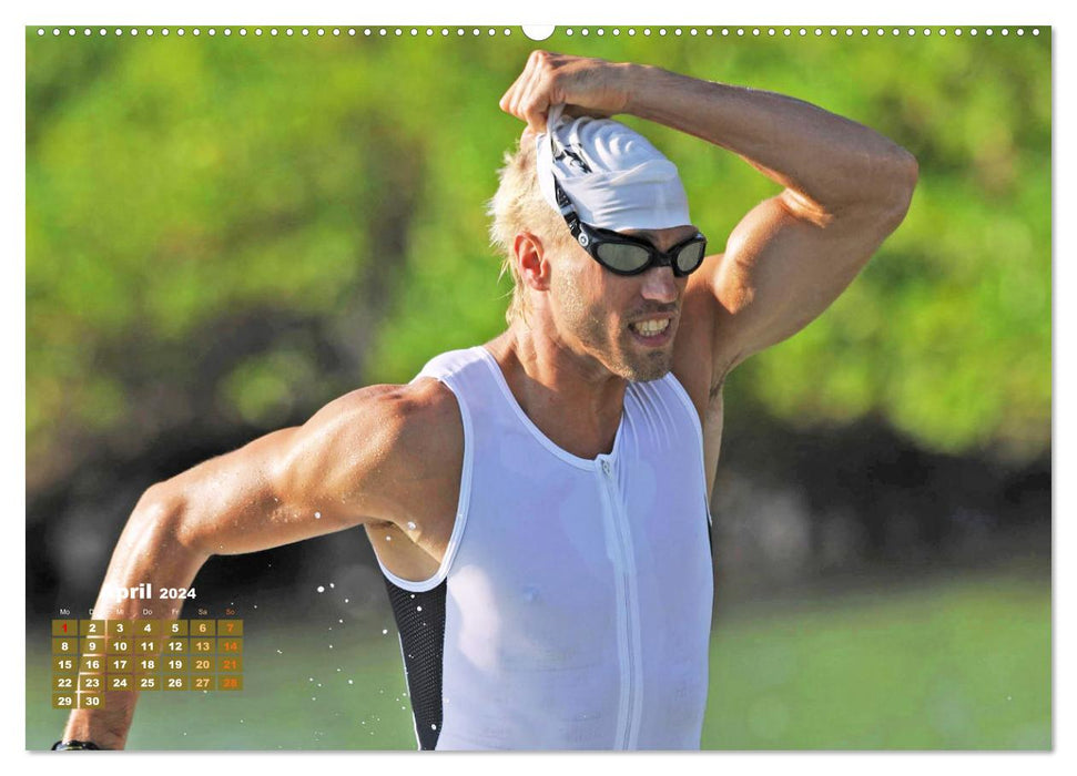 Triathlon: Mit Leidenschaft zur persönlichen Bestzeit (CALVENDO Premium Wandkalender 2024)