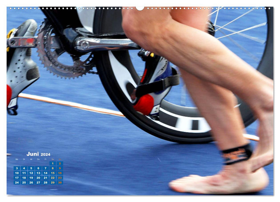 Triathlon : Avec passion pour votre record personnel (Calendrier mural CALVENDO Premium 2024) 