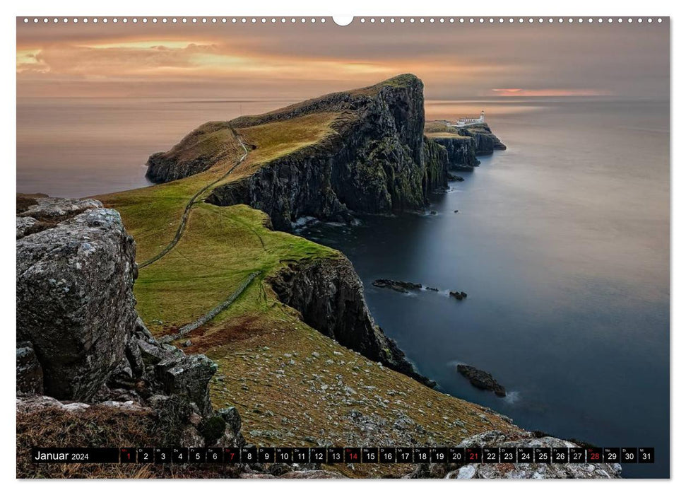 Scotland's coasts. Barren, bitter, dreamlike (CALVENDO wall calendar 2024) 