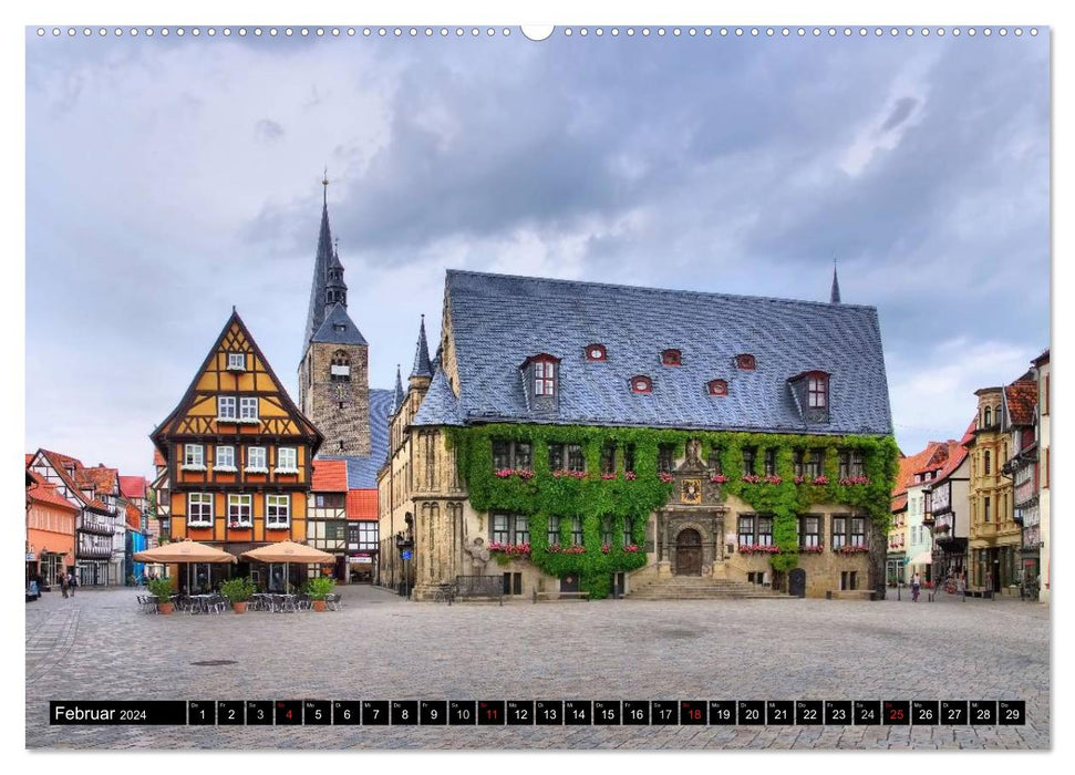 Quedlinburg - World Heritage City in the Harz (CALVENDO wall calendar 2024) 