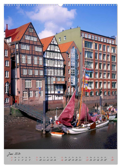 Hambourg - Une ville aux multiples visages (Calendrier mural CALVENDO 2024) 