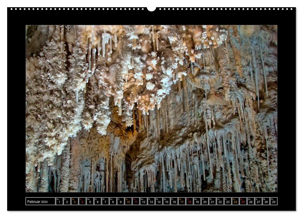 Grottes, stalactites et stalagmites (Calendrier mural CALVENDO 2024) 