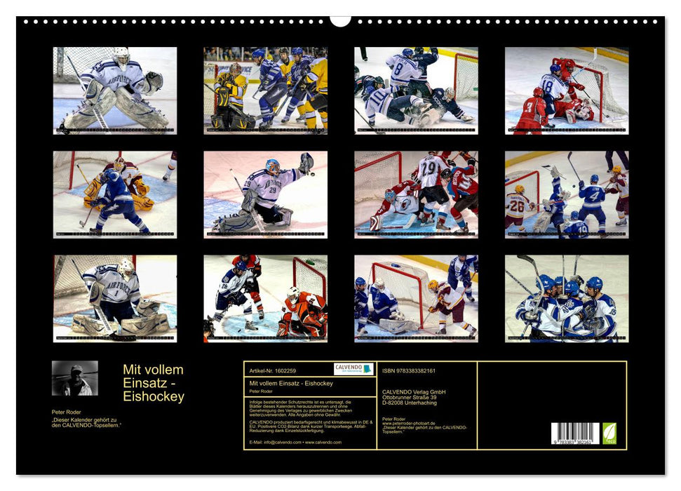 Avec engagement total - hockey sur glace (calendrier mural CALVENDO 2024) 