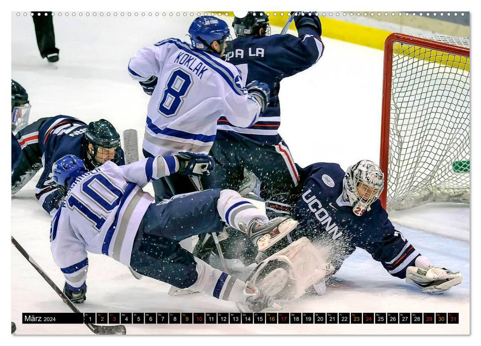 With full commitment - ice hockey (CALVENDO wall calendar 2024) 