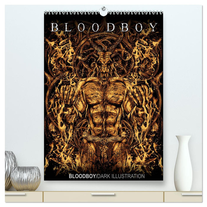 BLOODBOY/DARK ILLUSTRATION (CALVENDO Premium Wall Calendar 2024) 