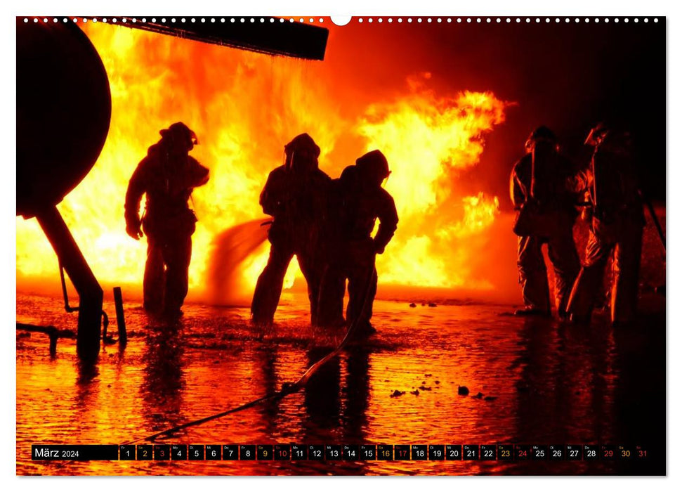 Fire brigade - living with danger (CALVENDO wall calendar 2024) 