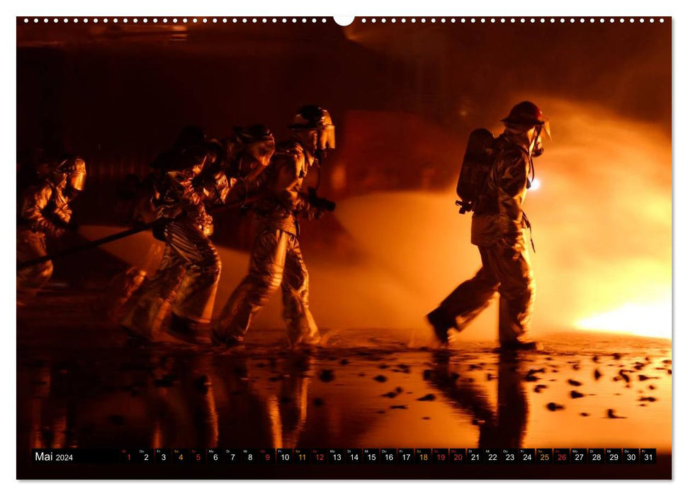 Fire brigade - living with danger (CALVENDO wall calendar 2024) 