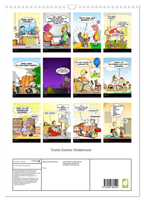 Trumix Comics: Children's Mouth (CALVENDO Wall Calendar 2024) 