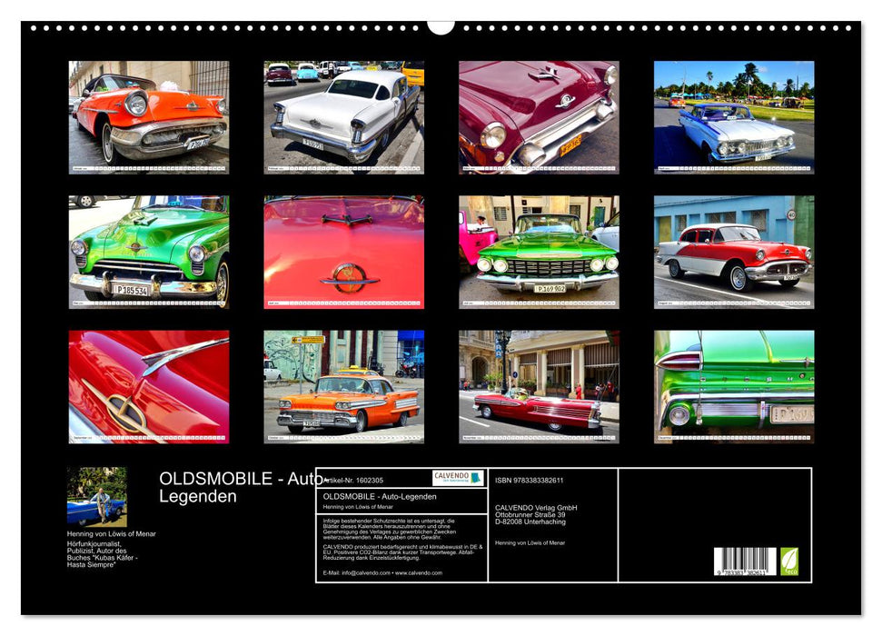 OLDSMOBILE - Légendes automobiles (Calendrier mural CALVENDO 2024) 