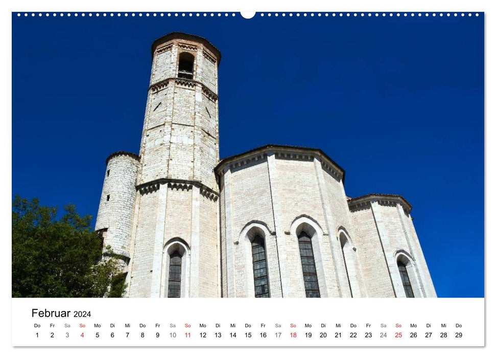 Gubbio - die mittelalterliche Stadt in Umbrien (CALVENDO Premium Wandkalender 2024)