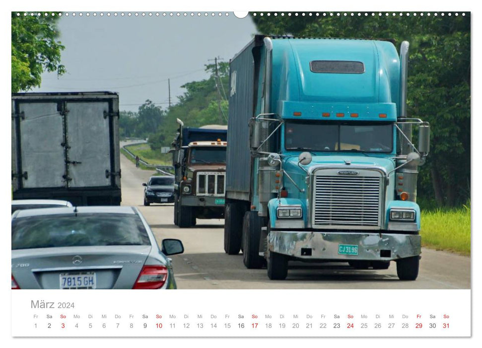 Monster Trucks in Jamaika (CALVENDO Premium Wandkalender 2024)