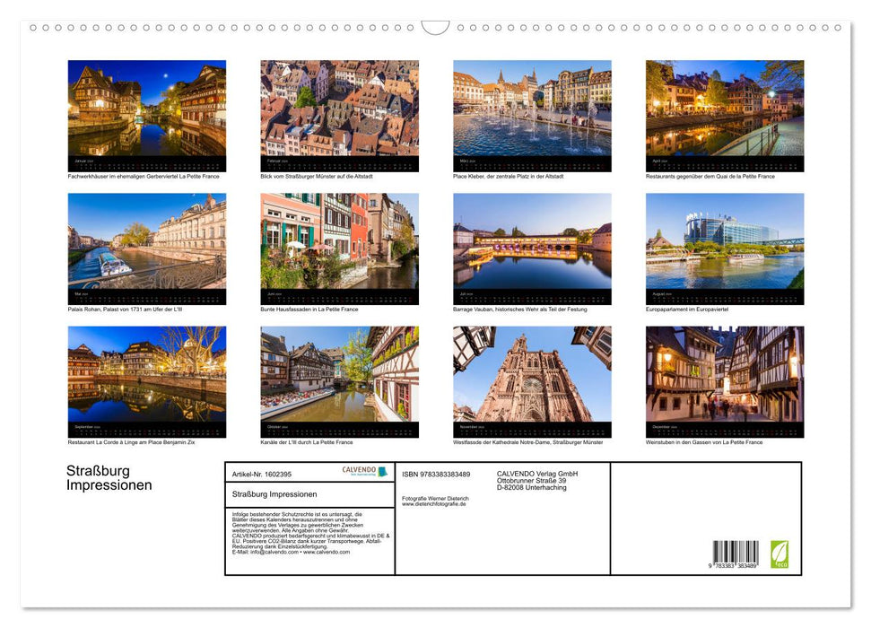 Strasbourg impressions (CALVENDO wall calendar 2024) 