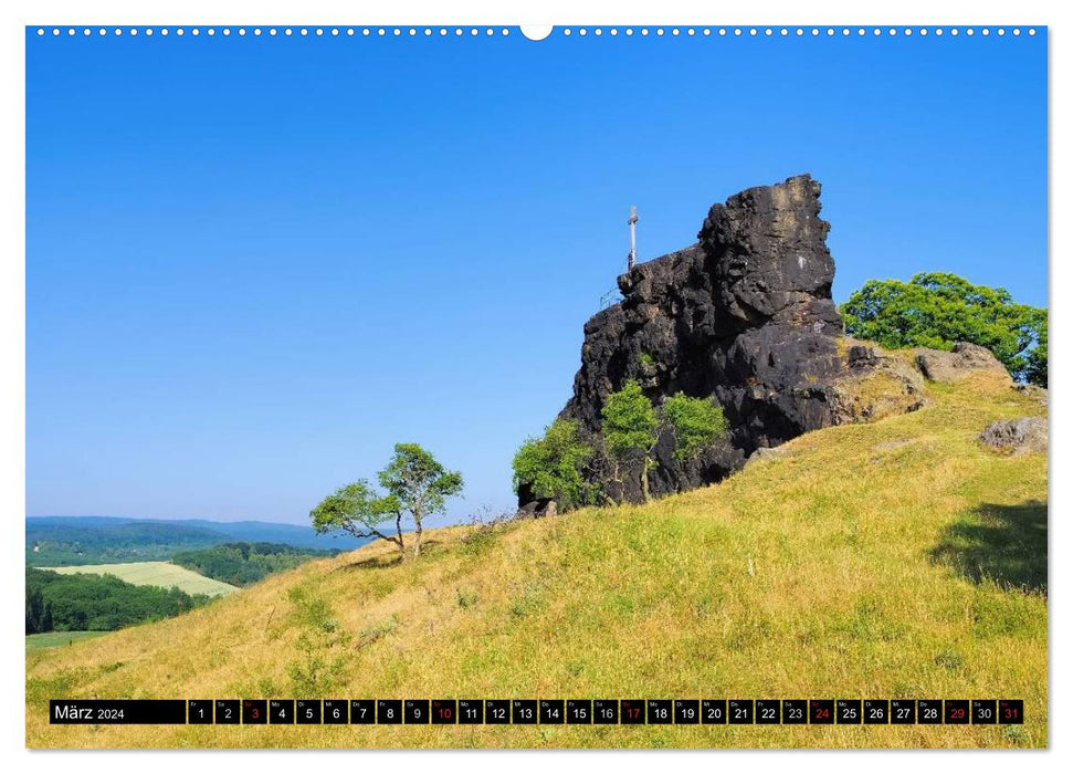 Die Teufelsmauer - Bizarre Felsformationen im Harz (CALVENDO Wandkalender 2024)