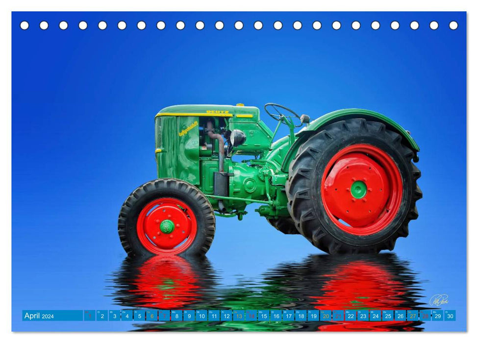 Tractor - vintage car (CALVENDO wall calendar 2024) 