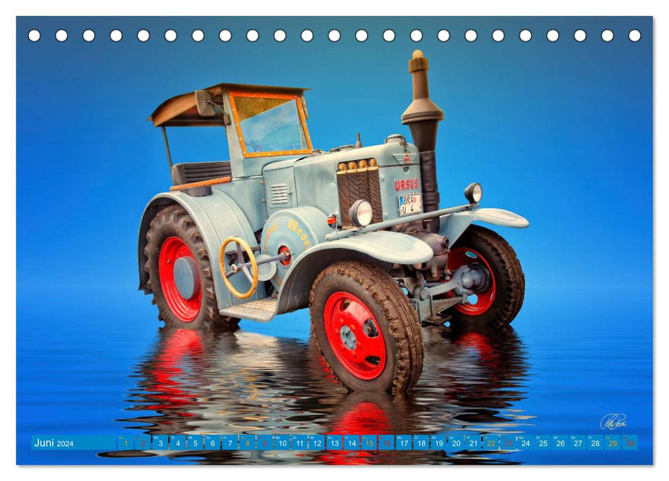 Tractor - vintage car (CALVENDO wall calendar 2024) 