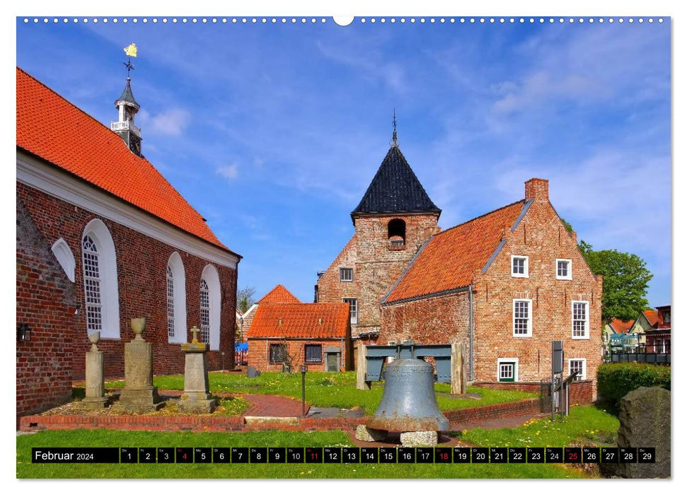 Churches in East Frisia (CALVENDO Premium Wall Calendar 2024) 