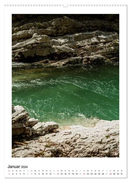 Soca - Sloweniens Smaragdfluss (CALVENDO Premium Wandkalender 2024)