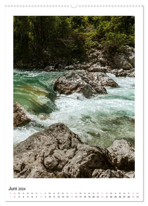Soca - Sloweniens Smaragdfluss (CALVENDO Premium Wandkalender 2024)