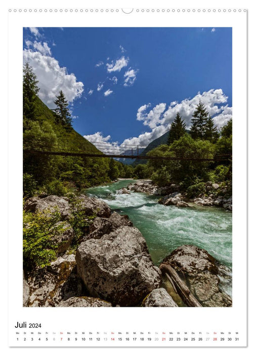 Soca - Slovenia's Emerald River (CALVENDO Premium Wall Calendar 2024) 