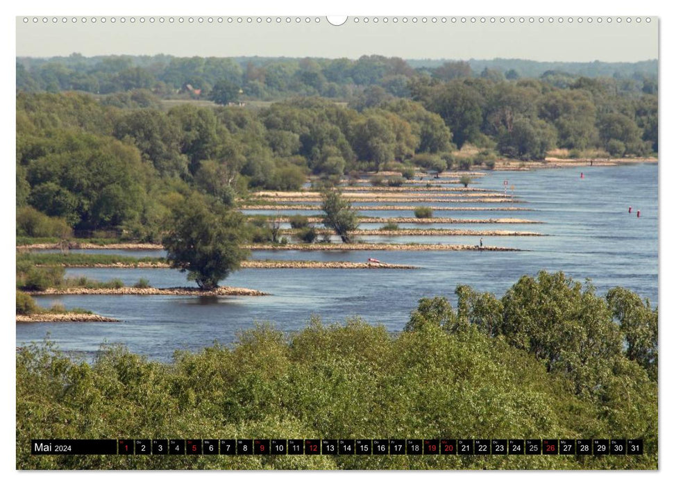 The Elbe - Germany's most popular cycle path (CALVENDO wall calendar 2024) 